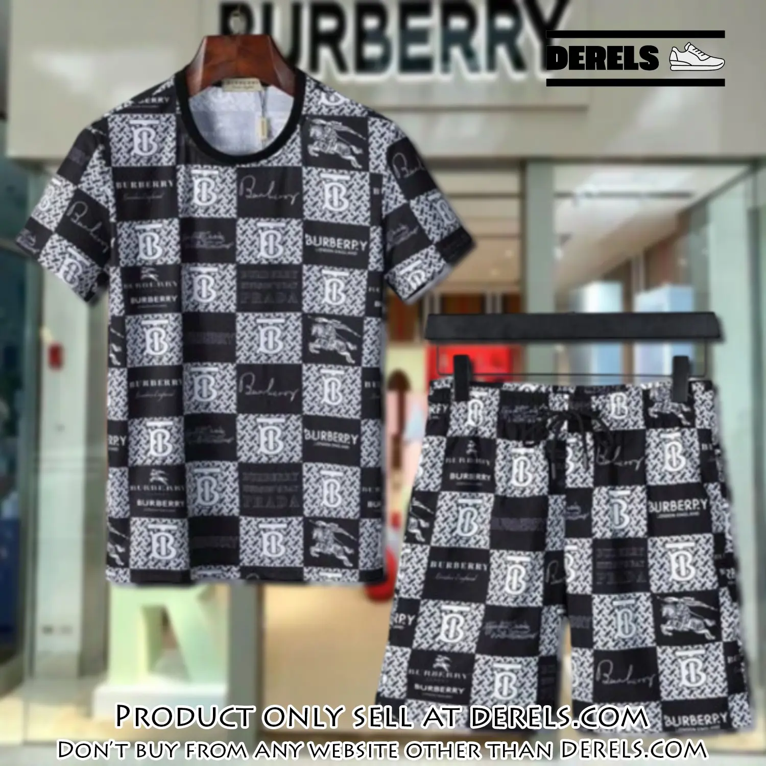 Burberry combo unisex tshirt & short limited luxury outfit cts1038 dr2358777